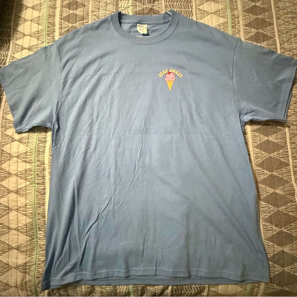 Men’s Blue Novelty “Stay Sweet - I’m Having A Meltdown” Short Sleeve T-Shirt XL
